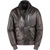Generic Bomber da uomo in pelle, stile pilota, classico, con fodera interna rimovibile, invernale, caldo, militare, da volo, Marrone, 3XL