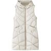 Suncadmious Gilet Trapuntato Senza Maniche da Donna con Cappuccio Caldo con Tasche Tinta Unita Lungo Temperamento con Cappuccio in Cotone Giacca da Cavallo