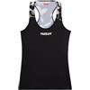FREDDY - Canotta Sportiva In Tessuto Tecnico Con Inserto Floreale,