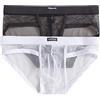YUFEIDA Slip Bikini da Uomo Sexy Costumi da Bagno Boxer a Rete Pantaloncini da Sospensorio Biancheria Intima da 2 Pezzi