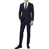 VEQUÈ Abito Uomo Blu Elegante Slim Fit Vestito Cerimonia Sartoriale Casual Completo Giacca e Pantalone Primavera Estate (IT, Numero, 48, Regular, Regular, Blu)