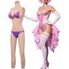 Vnmcry Body in Silicone Crossdresser Costume con Collo Alto Non Devi Togliertelo per Andare in Bagno Modellante Design Ergonomico Transgender Cosplay Seni Finti Pieni di Gel (Beige - B Cup)