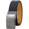 Lindenmann cintura da uomo in pelle di vacchetta nera Made in Germany, Farbe/Color:nero, Size US/EU: