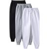 Generico 3 Pezzi Pantaloni Tuta con Coulisse Donna con Tasche Elastico in Vita Pantalone Jogger Pantaloni Baggy Pantaloni della Tuta a Gamba Larga per Jogger Yoga Palestra Trekking S-XXL