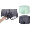 BIATWOWR Boxer da uomo in rete di seta di ghiaccio, intimo trasparente e sexy, slip traspiranti e anti sfregamento, 2*Mul 02, XXL