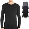 VEQUÈ Magliette da Uomo 100% Cotone Caldo Felpato Pacco da 3 Pezzi T-Shirt Uomo Maniche Lunghe Magliette e Canottiere Intime Made in Italy (IT, Testo, M, Regular, Regular, Blu+Grigio+Nero)