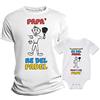 Overthetee Coppia Tshirt papà e Body Figlio, da Grande Sarò Un Re del Padel Come Il Mio papà