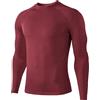 HUGE SPORTS Maglia Termiche da Uomo Invernale Biancheria Intimo Termica a Maniche Lunghe Asciugatura Rapida Corsa Ciclismo Marrone L