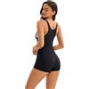 Generico Costume Intero Donna Sportivo Conservativo A Blocchi di Colore Sensuale Senza Schienale con Pantaloncini Piatti per Spiaggia Costume da Bagno Athletic Modellante Donna