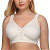 DotVol Reggiseno Base in Pizzo e Taglia Grossa Coppa Completa Non Schiuma Reggiseno Senza Fili Bianco 7F