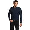 EMBRAER Camicia Uomo Eleganti, Taglio Aderente/Slim-Fit, Collo Classico, Manica Lunga, in Tinta Unita - Non Stiro/Non-Iron