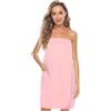 Knuffnee Accappatoio da donna, in spugna, per sauna, con tasca e chiusura in, Colore: rosa., L