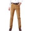 Generisch Pantaloni da uomo in velluto a coste con vestibilità classica, foderati, elasticizzati, elasticizzati, per autunno e inverno, casual, per il tempo libero, per autunno e inverno, casual