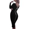 ZICUE Donne Business Bodycon Abito da Vacanza Data Notte Abiti alla Moda Abito da Sera Casual Primavera Nero M