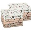 HOULIFE - Fazzoletti da donna con stampa floreale vintage stile anni '60, in morbido cotone, colorati, 35 cm x 35 cm