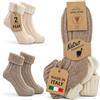 MOUNTREX® Calzini di alpaca, calzini di lana per donne e uomini - Calzini invernali, calzini caldi da casa, calzini termici - Spessi - 2 paia, 39-42