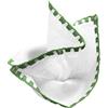 Remo Sartori - Fazzoletto da Taschino in Lino Bianco con Orlo ad Uncinetto Fatto a Mano, Made in Italy, Uomo. (Verde)