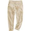 AeoTeokey Pantaloni di lino da uomo casual estivi pantaloni leggeri cotone lunghi, champagner, 34W x 30L