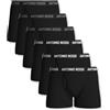 ANTONIO ROSSI Confezione da 6 boxer da uomo con apertura aperta, boxer aderenti, in cotone super morbido, senza etichette pruriginose, traspiranti, traspiranti e traspiranti, Nero , XL
