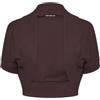SXME MIGHT SAY Nuovo Coprispalle da Ragazza, Modello Bolero Ritagliato Elegante - Cardigan a Maniche Corte con Apertura sul Davanti Tinta Unita, Marrone, 13 anni