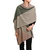 Prettystern Donna 100% Cashmere cachemire Plaid Stola Sciarpa lavorata a maglia con contrasto di colore fili scintillanti
