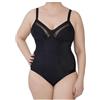 Spiman 1 Pezzo di Body Donna Modellante Contenitivo 356. Nero 5B