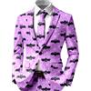 Celanisai Tuta per Halloween, da uomo, a forma di zucca, con blocco di colore, vestibilità stretta, con giacca blazer 3D, set di stampa 3D, per feste di carnevale e feste a tema