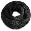 Neverless® Sciarpa ad anello da donna, scialle invernale, sciarpa a tubolare, in lana grezza, bicolore, Taglia unica