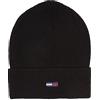 Tommy Hilfiger Tommy Jeans Berretto in Maglia Donna Flag Invernale, Multicolore (Black), Onesize