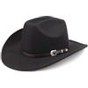 DRESHOW Cappello a tesa Larga Fedora per Donna Cappello Floscio Panama Retrò con Fibbia per Cintura