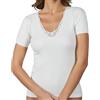 Generico 3 MAGLIE DONNA JADEA COTONE MERCERIZZATO MACRAME' 9002 (6, BIANCO)