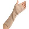 Prettystern Medio-lungo Manicotti Donna 100% Cachemire Lana Scalda Braccia Guanti Senza Dita Scaldamani Beige