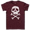 3styler T-Shirt Uomo Teschio Jolly Roger Flag Bandiera Pirata - Capitan t-Shirt - Linea Classic - 100% Cotone 185 gr/mq (M, Bordeaux)