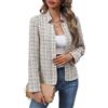 xxxiticat Blazers da donna slim fit tweed blazers a maniche lunghe, aperto, business, casual, ufficio, blazer, giacca da lavoro