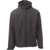 SADISRLS PAYPER Giacca con Cappuccio da Uomo Soft Shell Gale Giubbino TRASPIRABILE Impermeabile (IT, Testo, 5XL, Regular, Regular, Antracite)