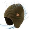 TOP-EX XL/XXL DryKnit™ Berretto in lana merino da uomo e da donna con paraorecchie, impermeabile, caldo, cappello invernale, berretto a maglia con fodera in pile, berretto da sci outdoor, XL/XXL