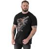 D555 Elliott - T-shirt girocollo da uomo con stampa chitarra, colore nero, 2XL-8XL, Nero , 5XL plus tall