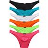 iKingsky - Slip da uomo, a vita bassa, sexy, a mezza copertura sul retro