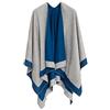 MELIFLUOS DESIGNED IN SPAIN Poncho da donna con collo a scialle e mantello ruana con cardigan maglione aperto sul davanti per l'autunno inverno (PC01-2)