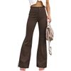nicticsi Pantaloni Larghi di Velluto a Coste Pantaloni Casuali da Donna Vita Alta Dritti Pantaloni Casual Ragazza Moda Velluto retrò Pants