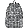 Yyoretp Zaini in tela con stampa con paillettes argentate, alla moda, casual, leggeri, per sport, viaggi, borsa multiuso, Nero , S
