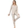 SNELLY Pigiama Donna Lungo 100% Caldo Cotone Invernale, Pigiami 2 Pezzi Maglia Manica Lunga Aperta o Collo con Bottoni, Taglie 44/62 Taglie Forti