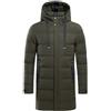 Generisch Cappotto lungo invernale da uomo, giacca trapuntata lunga da uomo, giacca invernale Loose Fit Giaccone con cappuccio, giacca termica spessa, parka invernale resistente, comoda giacca con