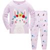 TEDD Pigiama Ragazza Cotone Lungo Biancheria da Notte Vestiti Bambina Invernale Due Pezzi Impostato Natale Regalo per Bambini 7-8 Anni