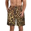 ZHONGSK Costume da bagno da uomo, pantaloncini da bagno, pantaloncini da spiaggia, asciugatura rapida con tasche/cani/cuccioli/costume estivo da uomo, Stampa leopardata, XXL