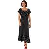 Joe Browns Maxi Abito da Donna a Strati a Pois a Contrasto