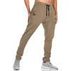 BROKIG - Pantaloni da Ginnastica da Uomo, Stile Casual, vestibilità Slim Fit, Adatti per la Corsa, con Doppie Tasche(Beige,M)