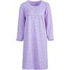 Zeitlos Lucky - Camicia da Notte Donna Manica Lunga a Fiori Termo d'inverno