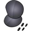 Saucer Lenti di ricambio premium per occhiali da sole Oakley HSTN OO9464 da 50 mm, Scudo Nero Polarizzato, Taglia unica