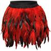BBOHSS Donne Piume Gonna Moda Mini A-Line Gonna Punk Gotico Halloween Carnevale Party Half Dress